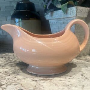 Fiestaware Sauce gravy boat Server Apricot NWOB used for display peachy pink